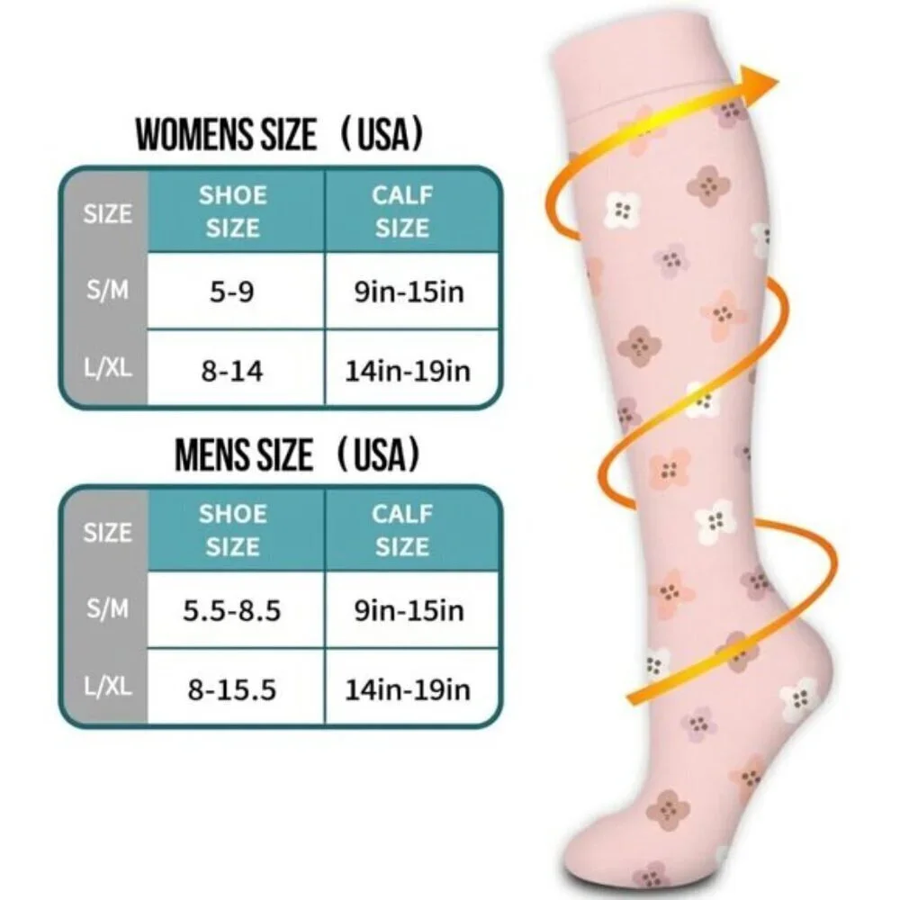 Laite Hebe Compression Socks Graduated Support for Circulation Sports (6Pairs)